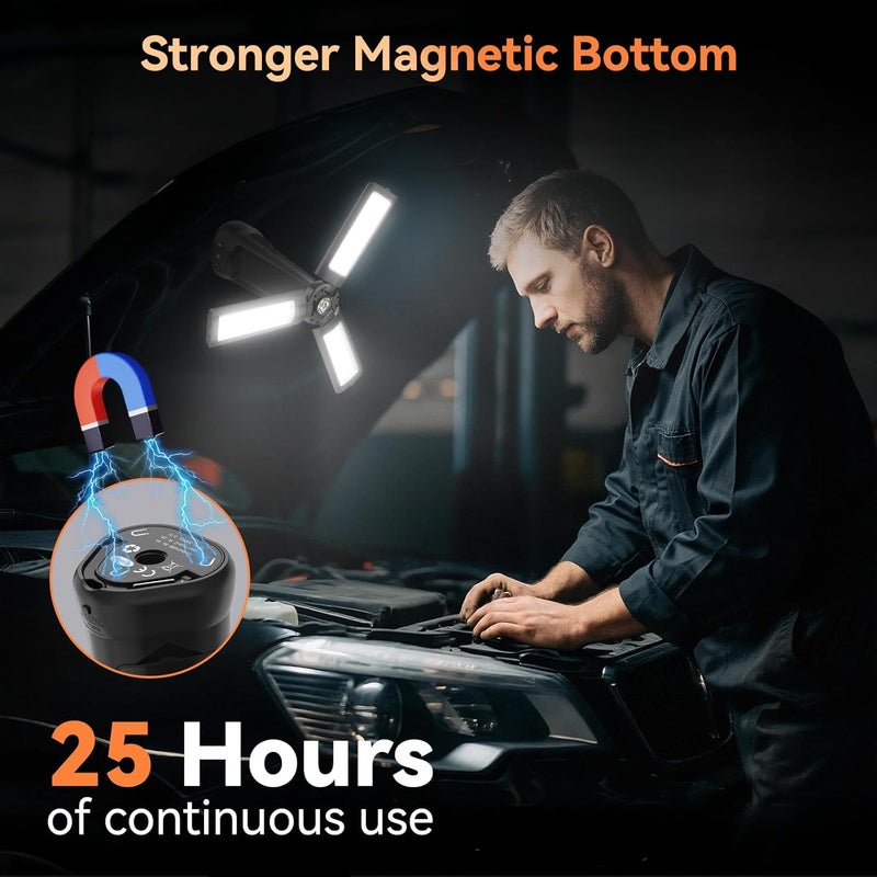 Dimgogo Rechargeable Camping Light with Stand 7 ft Max Height, 15000mAh Portable Cordless LED Work Light, 5500 Lumen 6500/4500/3500K Dimmable Emergency Flashlight with Detachable Tripod, Black - Image 5